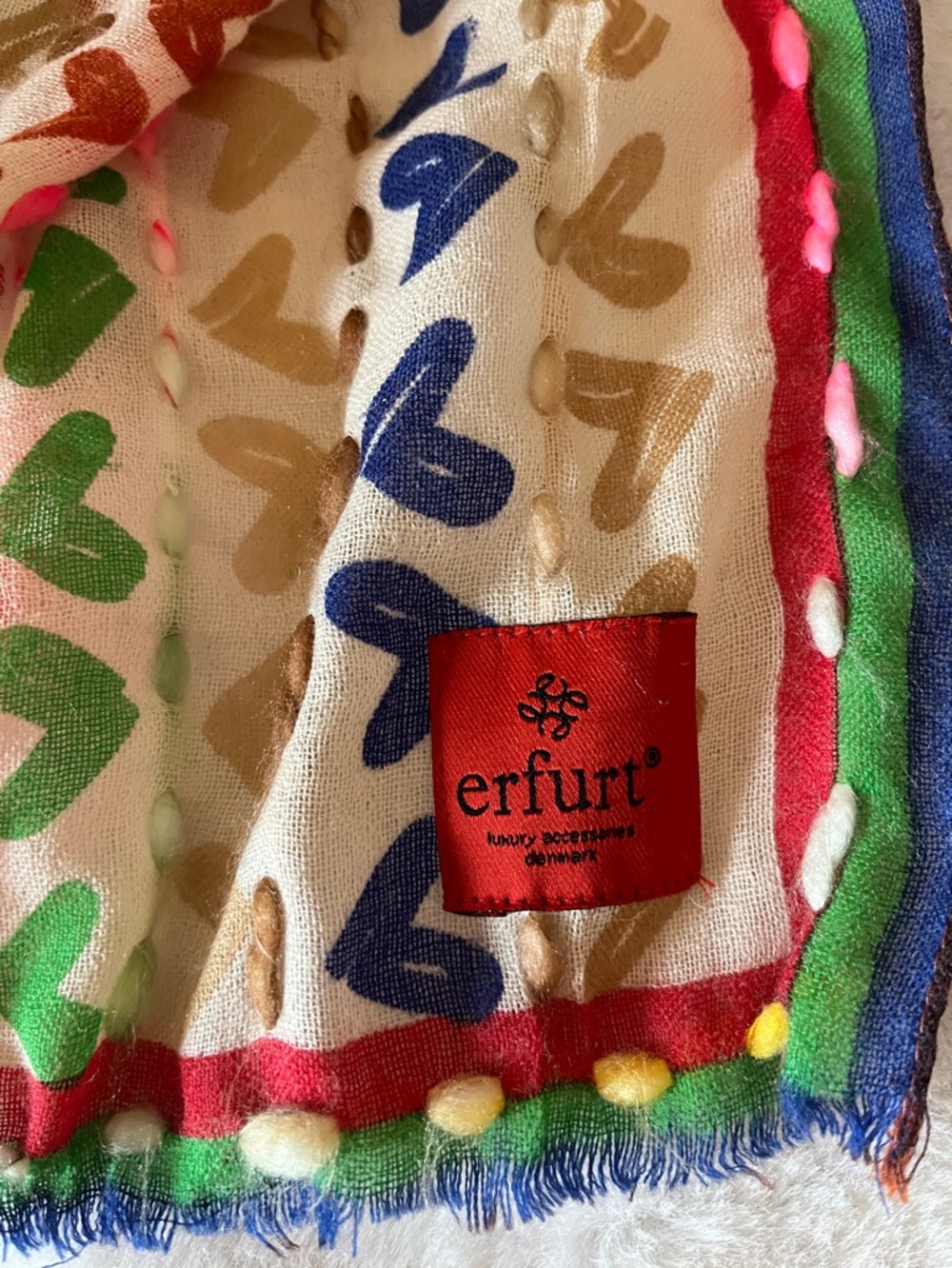 Anthropologie Erfurt Rainbow Wool Yarn Scarf - Picture 2 of 11